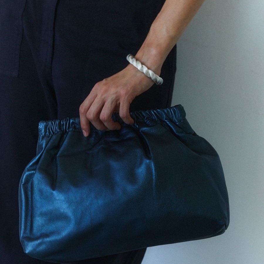 Joyas moncollierbcn | Bolso Greco Azul Metalizado